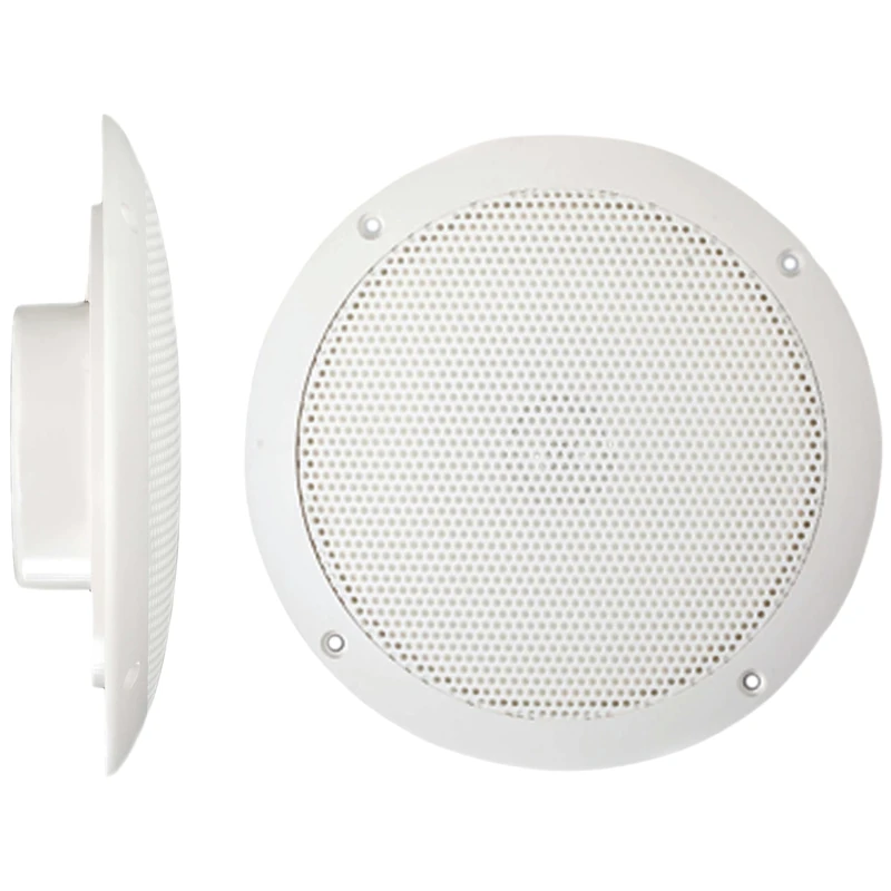 PQN Enterprises ECO50-4W Waterproof Ultra-Slim RV Marine Speaker, White, 5"
