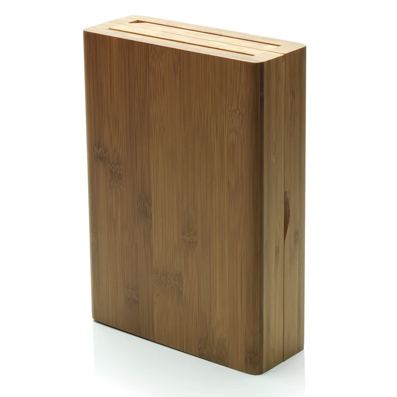 Alessi GAG508 K-Block knife block in bamboo wood with book-style opening