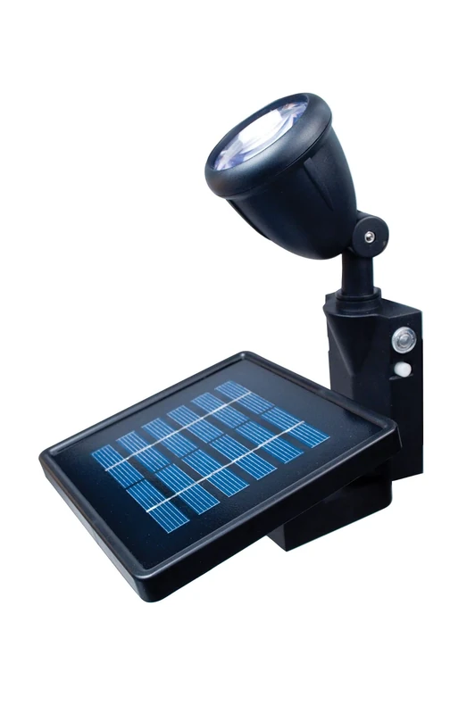 MAXSA 40334 Solar Powered Dusk to Dawn Bright LED Flag Pole Outdoor Light with Mount and Directional Focus, Fits 1-4" Flagpoles, Black