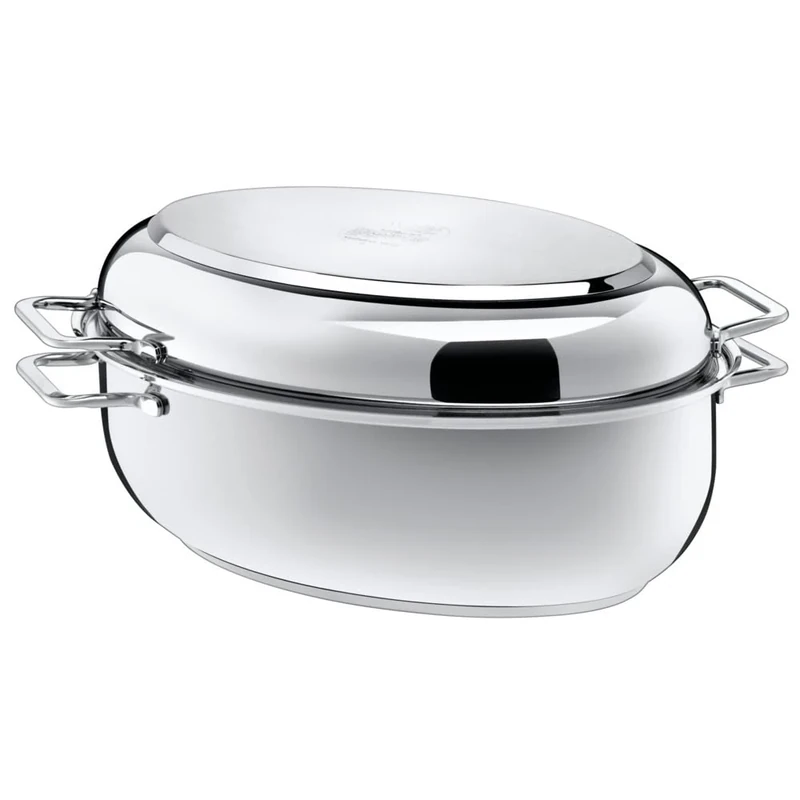 Silit Roasting Pan with Oval Lid, Silver, 38 x 26 x 12.2 cm, 8.4 Litre