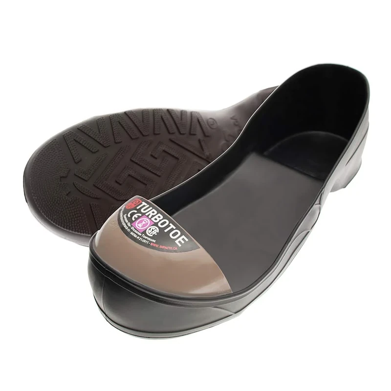 Impacto TT XS Turbot Molded PVC Safety Toe Caps with Steel Toe, XXXL(15-16), Black, XS(4-5) - Image 1