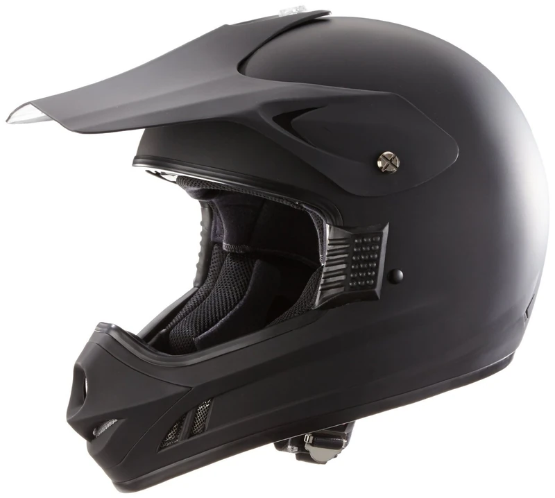 protectWEAR Motorcycle helmet Cross helmet Enduro helmet plain matt black Size XL