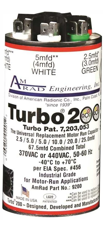 Turbo 200 Motor Run Capacitor - Image 1
