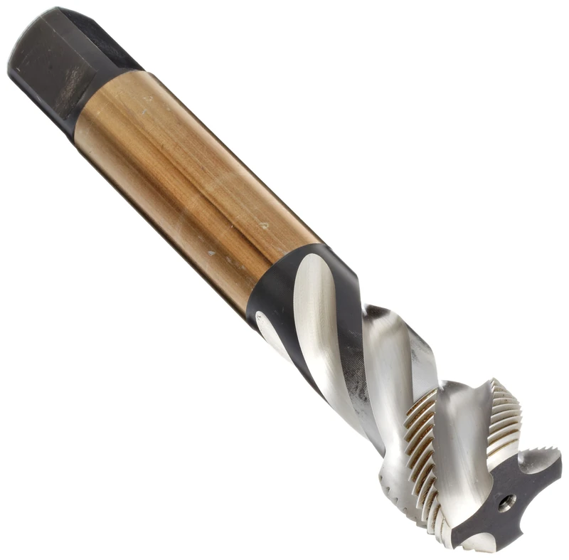 Dormer EX401 Series EX40 HSS-E-PM UNC Spiral Flute Machine Tap, Bright Finish, 1" x 11 x 160mm