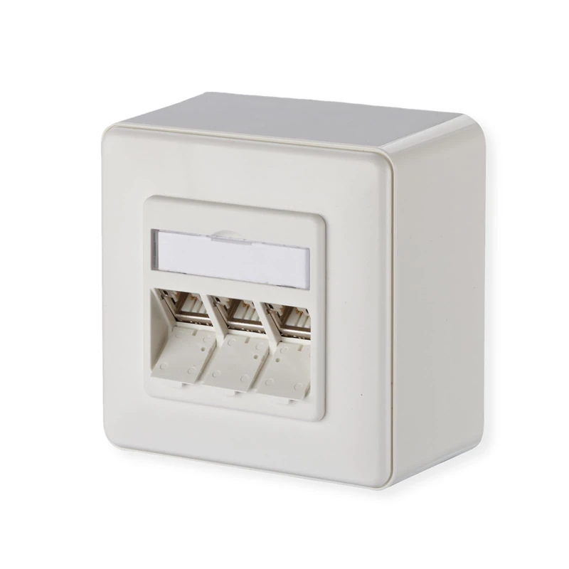 BTR 130B11D30002-E Data Socket C6A Module 3 Port 270° for Surface-Mounting Pure White - Image 1
