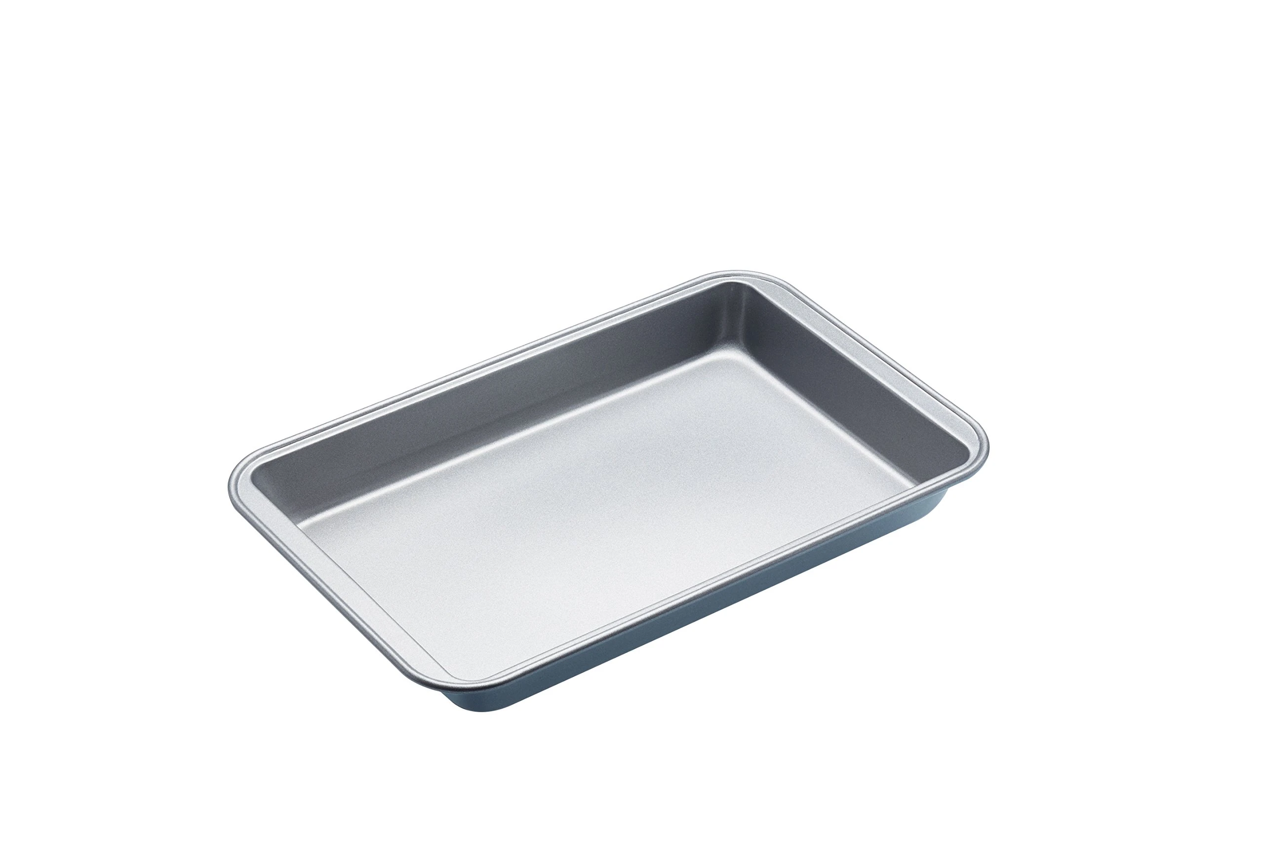 KitchenCraft Non-Stick Baking Pan, 31.5 x 20cm Oven Tray, Durable Carbon Steel Grey Cooking Tray for Baking, Roasting and Grilling