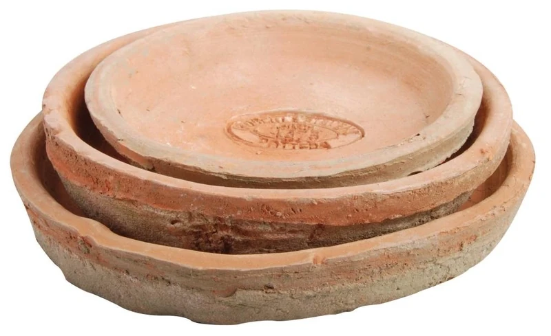 Esschert Design AT02 14 x 14 x 2cm Aged Terracotta Round Saucers (Set of 3)