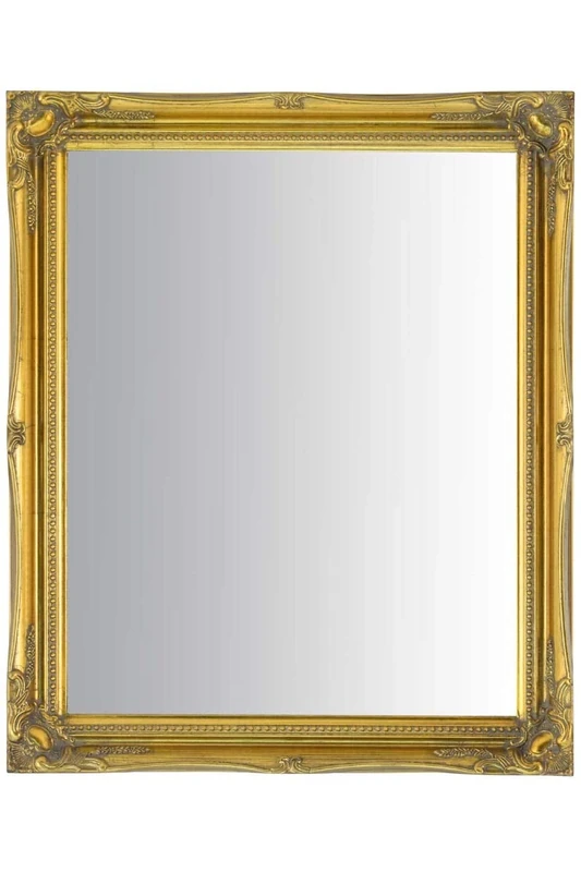 2" Gold Shabby Chic Style Swept wall mirror 24" x 20"