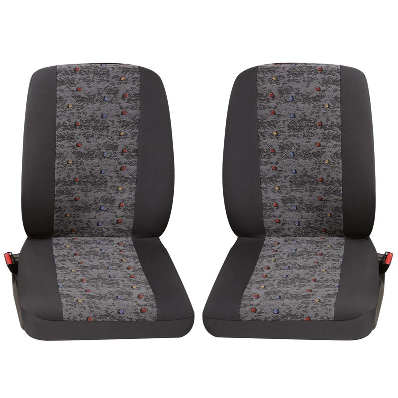 PETEX Universal Fit Seat Covers 3 Grey Consisting of two single Seats 2 Tei
