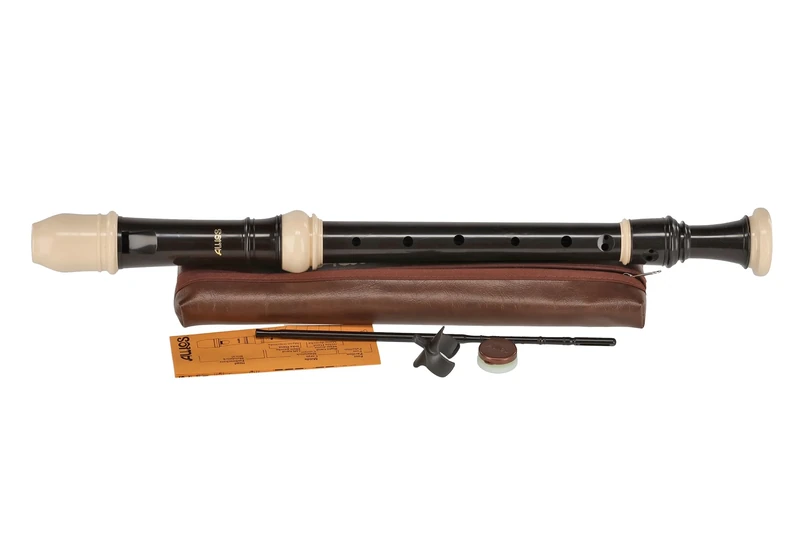 Aulos F-Alt Recorder Symphony 509B, flute (baroque fingering, complete with bag, wiper, grease box and fingering chart, synthetic resin), dark brown