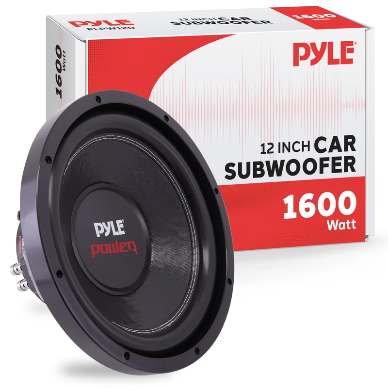 Pyle Car Subwoofer 12 Inch Car Speakers – 1600W Dual Voice Coil 4 Ohm High Power Car Audio Subwoofer with Foam Surround, Deep Bass for Car Audio Systems - Image 1