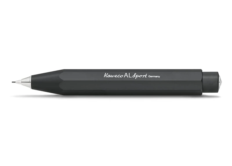 Kaweco AL SPORT Mechanical Pencil Black 0.7 mm HB I Mechanical Pencil Made of High-Quality Aluminium in Silk Gloss Look I Refillable in Black I Mechanical Pencil 10.5 cm
