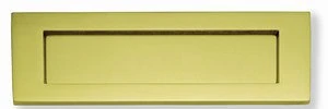 Traditional Letter Plate Polished Brass 305 X 102mm - Image 1