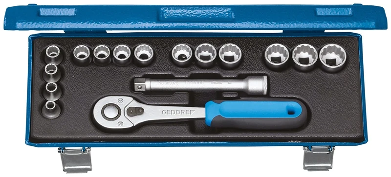 Gedore D 30 JMU-10 Socket set 3/8" 16 pcs UD 6-19 mm