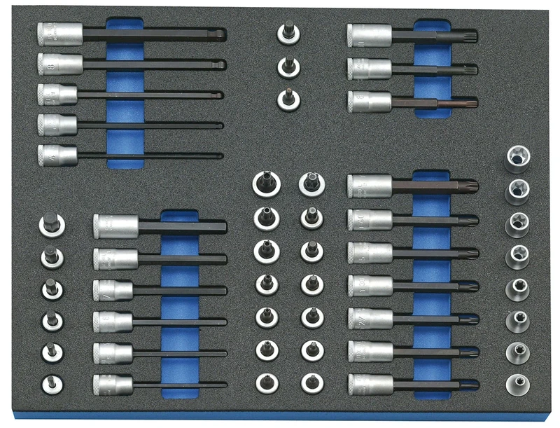 Gedore TX 30 2005 CT2 – Socket Spanner Set 3/8 "-2 1/4 ct Module 52 Pieces