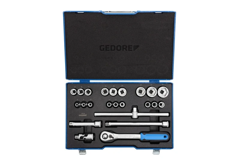 GEDORE 23-piece Socket spanner set, 1/2", 8-32 mm, Tool, Sockets ratchet, for Automotive, 19 EMU 20
