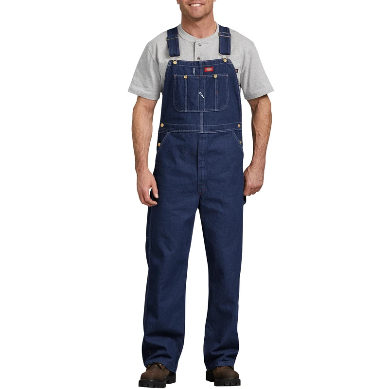 Dickies Men's Bib Smooth Straight Workwear Overalls - Blue