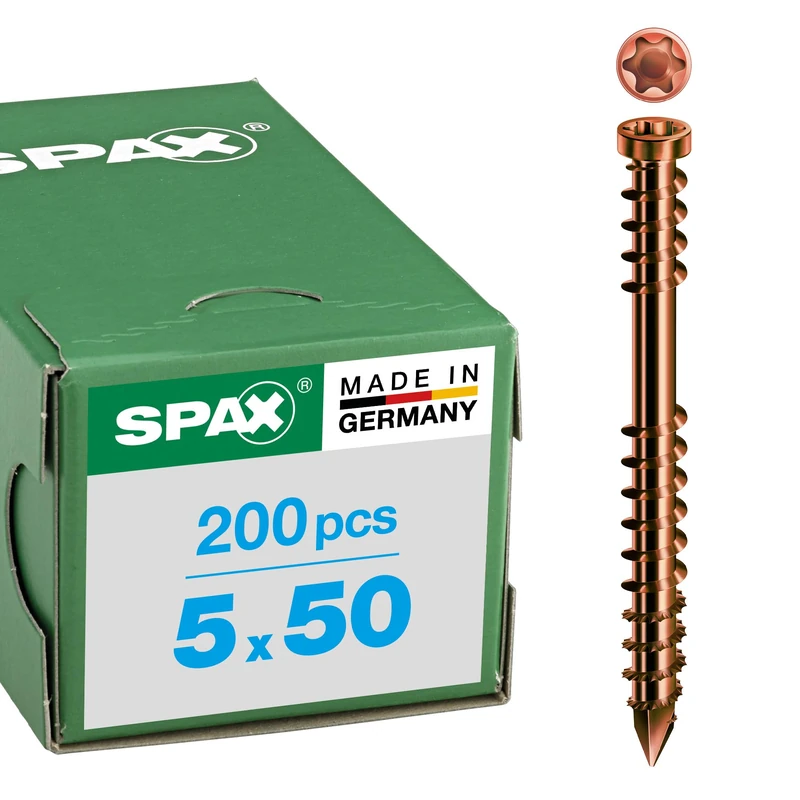 SPAX Screws Terraced SPAX-D, Antique (Stainless Steel A2/A4) - Image 1