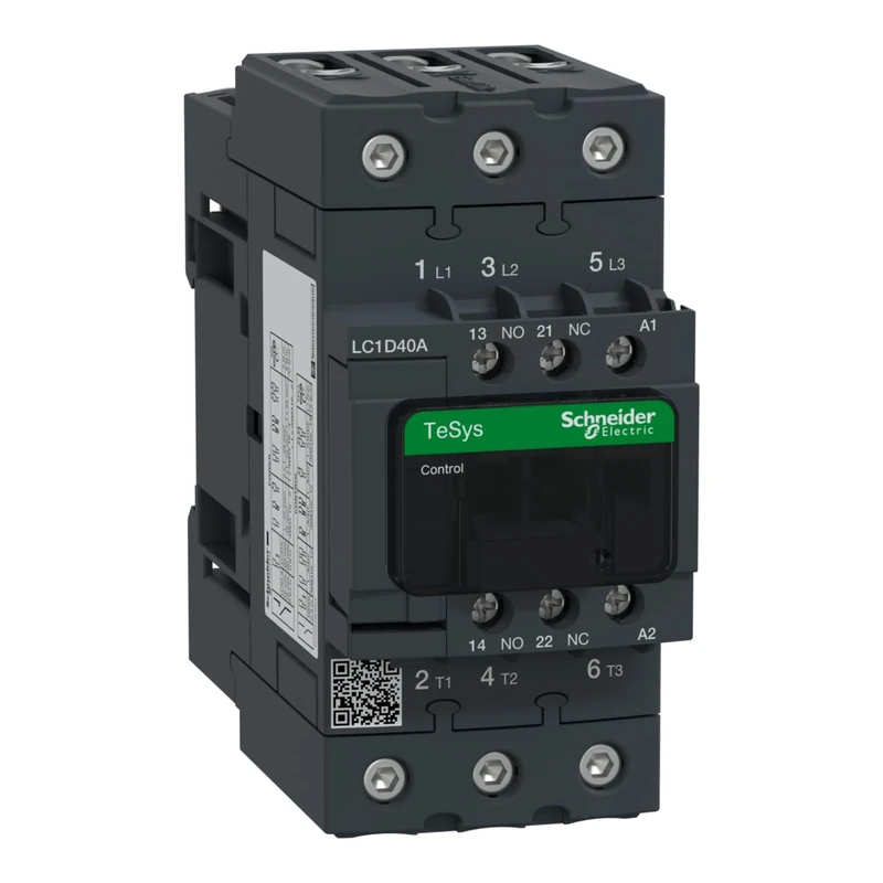 Schneider Electric TeSys Deca contactor,3P(3NO),AC-3/AC-3e,=440V 40A,400V AC 50/60Hz coil,LC1D40AV7