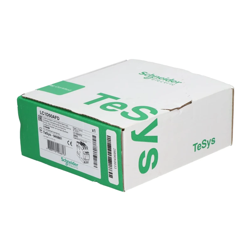 Schneider Electric TeSys Deca contactor,3P(3NO),AC-3/AC-3e,=440V 50A,110V DC standard coil,LC1D50AFD