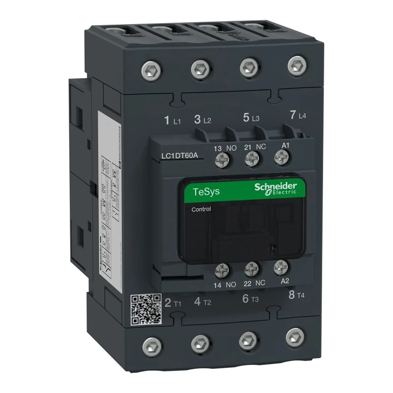 Schneider Electric TeSys Deca contactor,4P(4NO),AC-1,=440V 60A,48V AC 50/60Hz coil,LC1DT60AE7