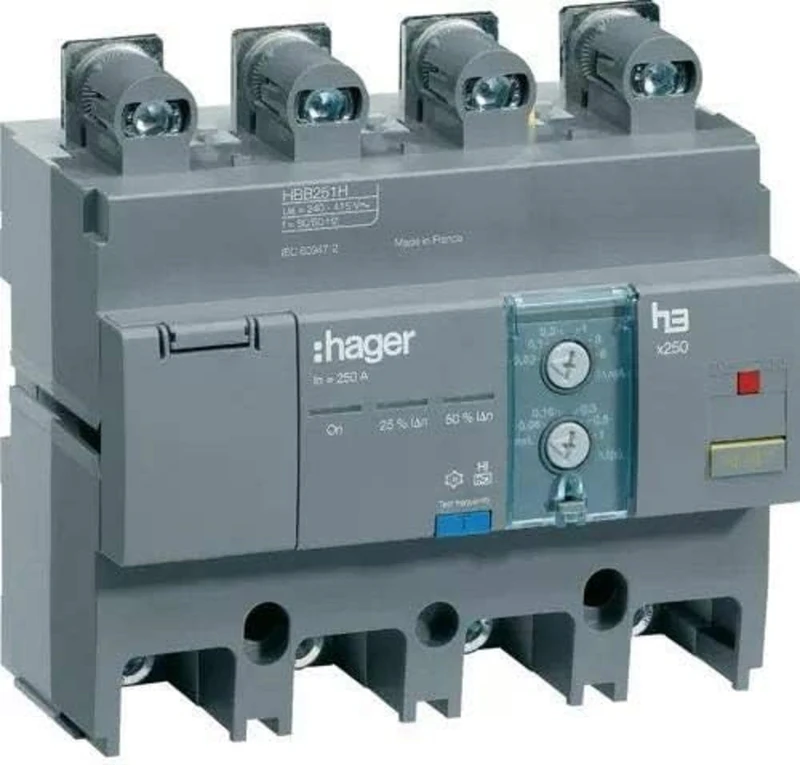 Hager HBB251H FI-Block x250 4P 250A Idn einstellbar