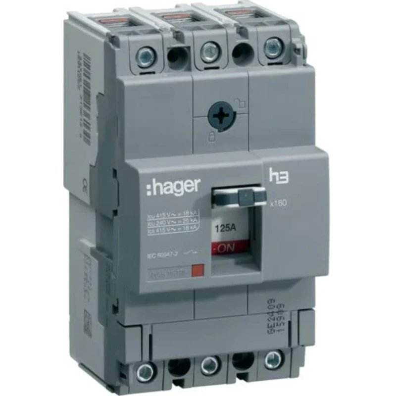 Hager X160 – Automatic Switch X160 3P3D 25 KA 25 A TM Adjustable Fixed/or