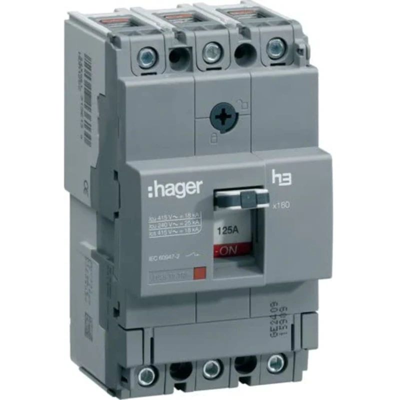 Hager X160 – Automatic Switch X160 3P3D 25 KA 40 A TM Adjustable Fixed/or