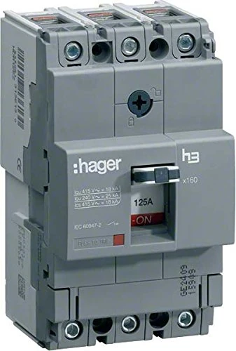Hager X160 – Automatic Switch X160 3P3D 25 KA 100 A TM Adjustable Fixed/or