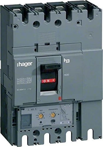 Hager H630 – Automatic Switch Box Moulded/0 H630 4p4d 50 KA 250 A LSI