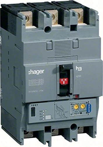 Hager H250 – Automatic Switch Box Moulded/0 H250 3P3D 50 KA 125 A LSI
