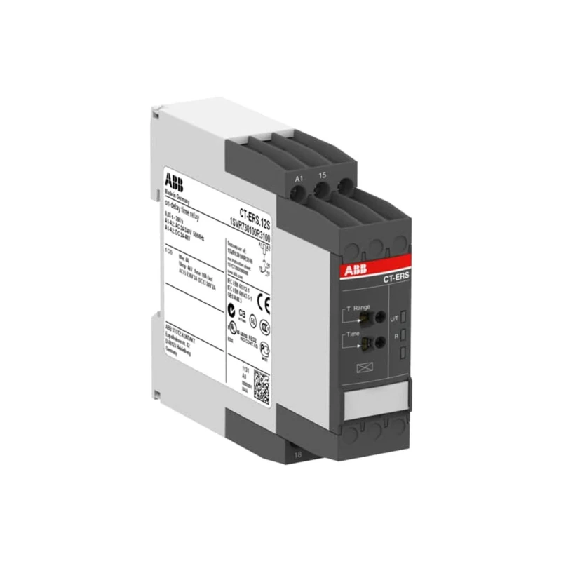 ABB CT-ERS.12S Time Relay, ON-Delay 1c/o, 24-48V DC, 24-240V AC (ABB1SVR730100R3100)