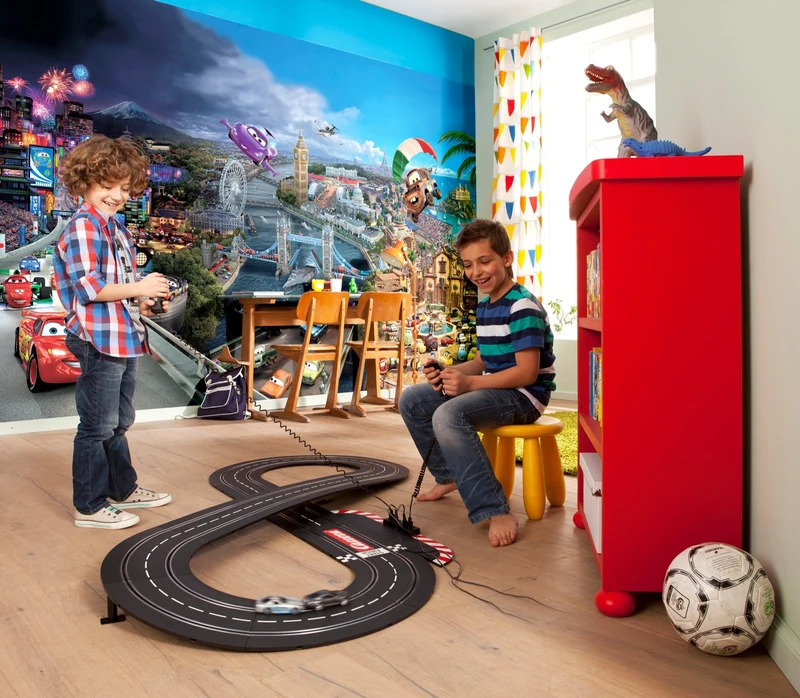 Komar "Disney Pixar Cars World Wallpaper Mural, Multi-Colour, 8-Piece