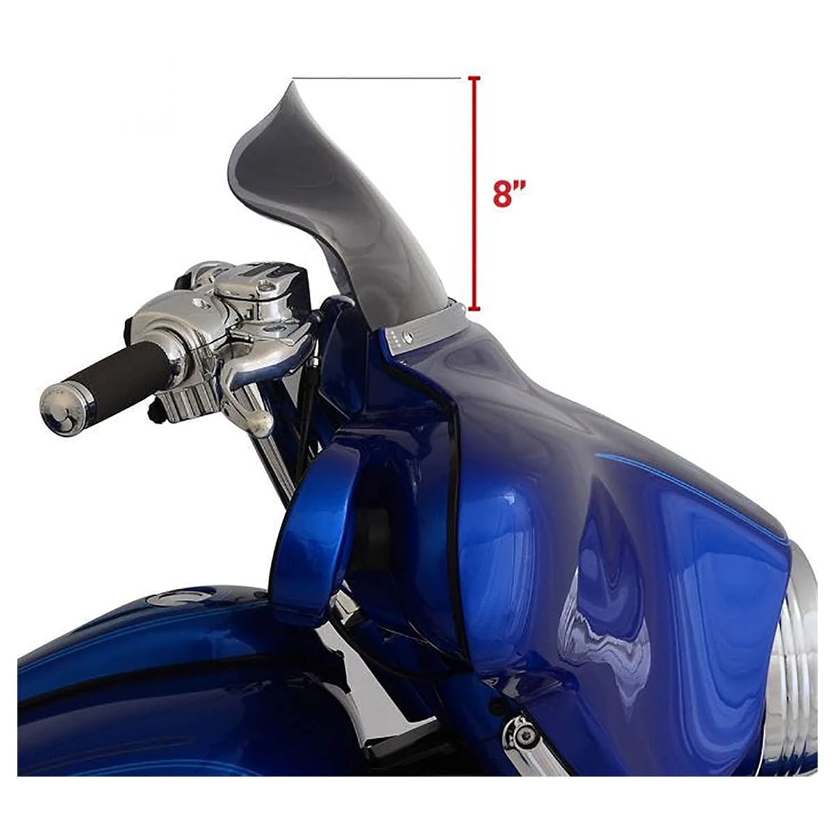 Klock Werks 8.5in Flare Windshield - Dark Smoke KW05-01-0210