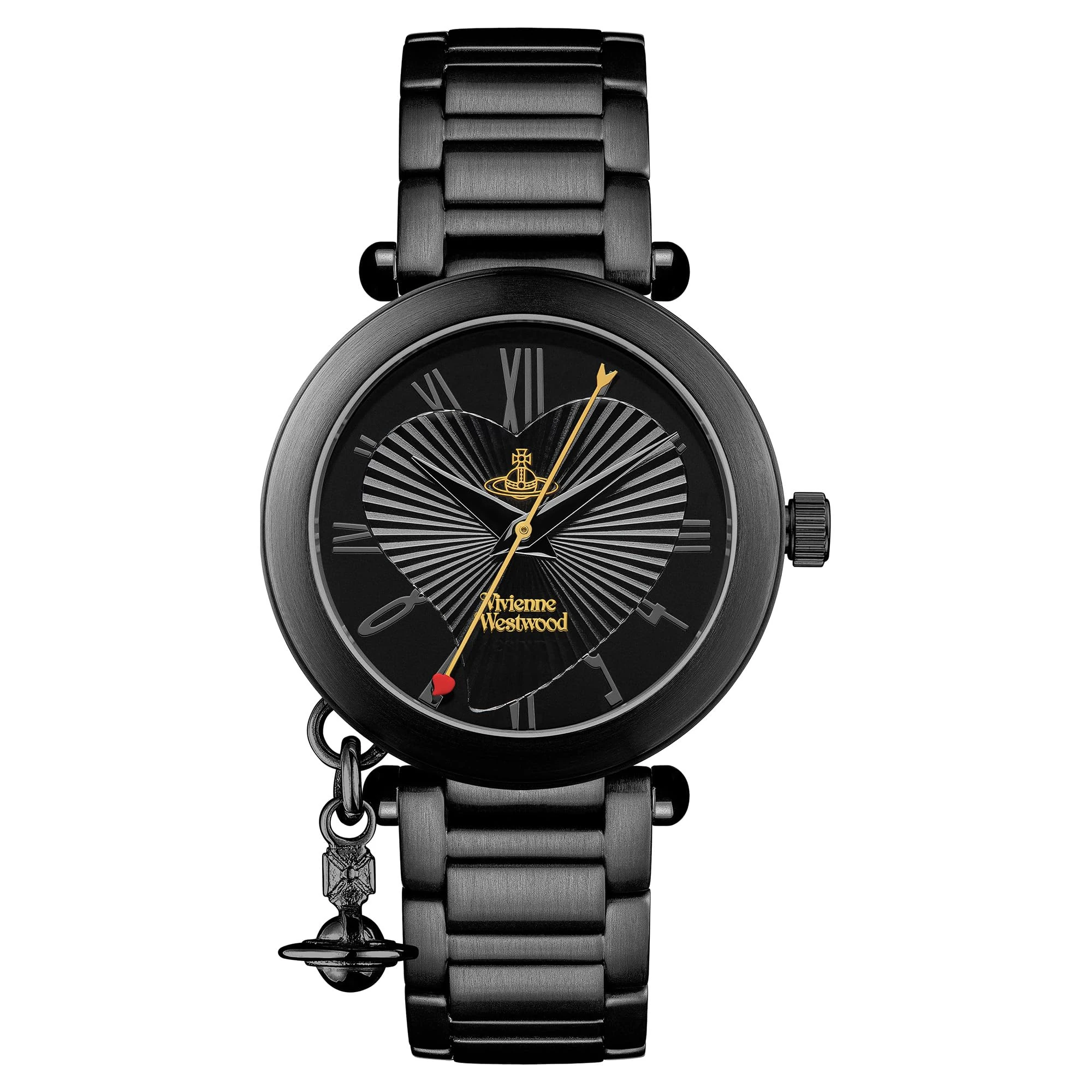 Vivienne Westwood Orb Women's Quartz Watch with Black Dial Analogue Display and Black Stainless Steel Bracelet VV006BK