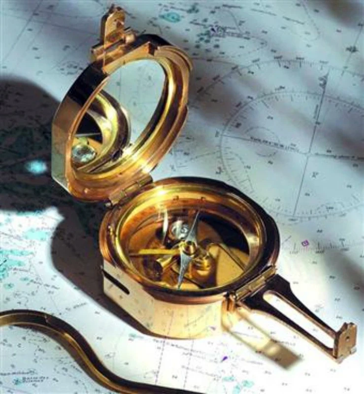 Brass Classic Survey Compass, 8 cm