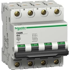 Schneider Circuit Breaker 4 A B 4P C60 N 24100 Schneider, Ratingen
