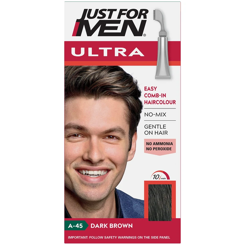 Just for Men Ultra A45 Dark Brown Colour - Auto-Stop, 6 Week Coverage