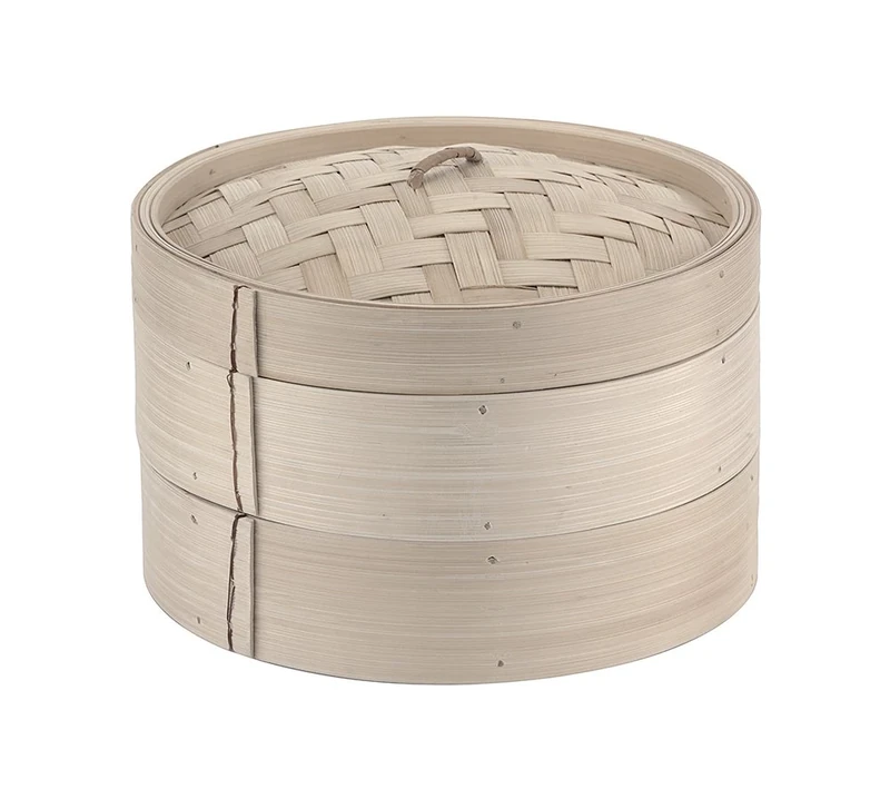 Paderno World Cuisine 9-7/8-Inch Bamboo Steamer Set