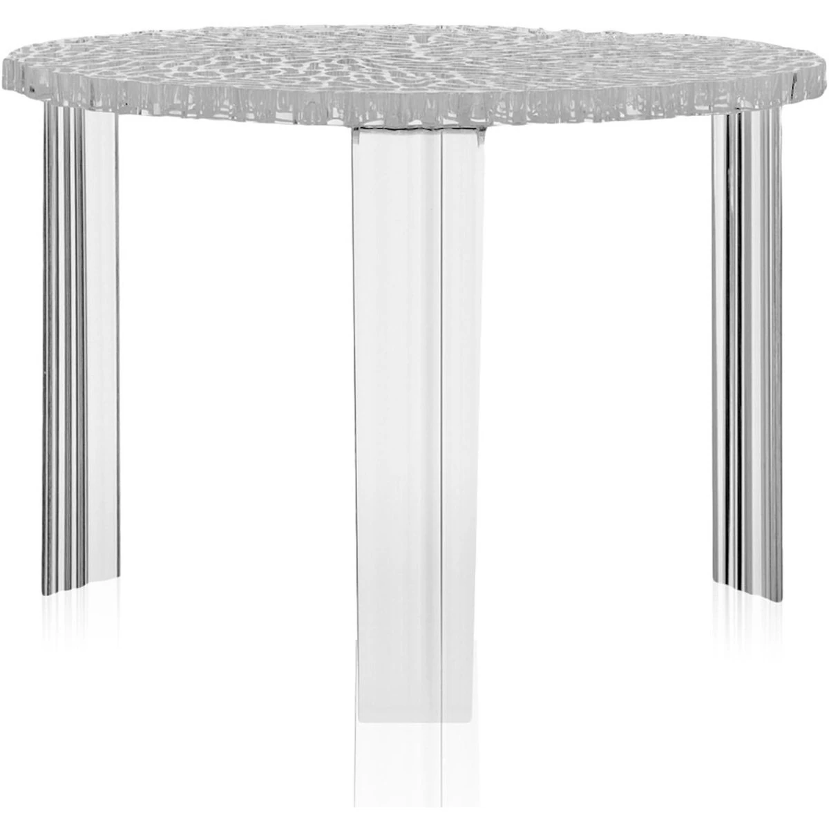 Kartell 08501B4 T-Table Furniture, Grey/Transparent, 50 x 50 x 36 cm