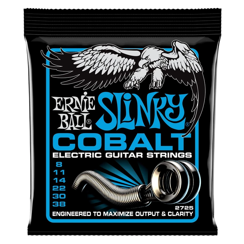 Ernie Ball Extra Slinky Cobalt Strings 8-38 Gauge - Light Tension