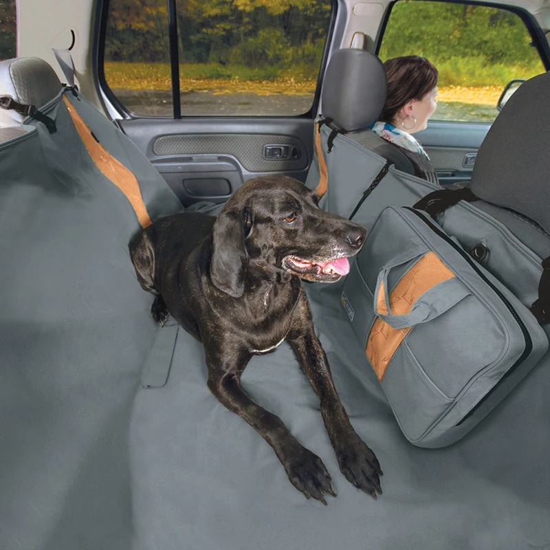 Kurgo Wander Hammock Cover, Dog Car Seat Protector, Durable Scratch-Resistant Material, Waterproof, Charcoal Grey - Image 1