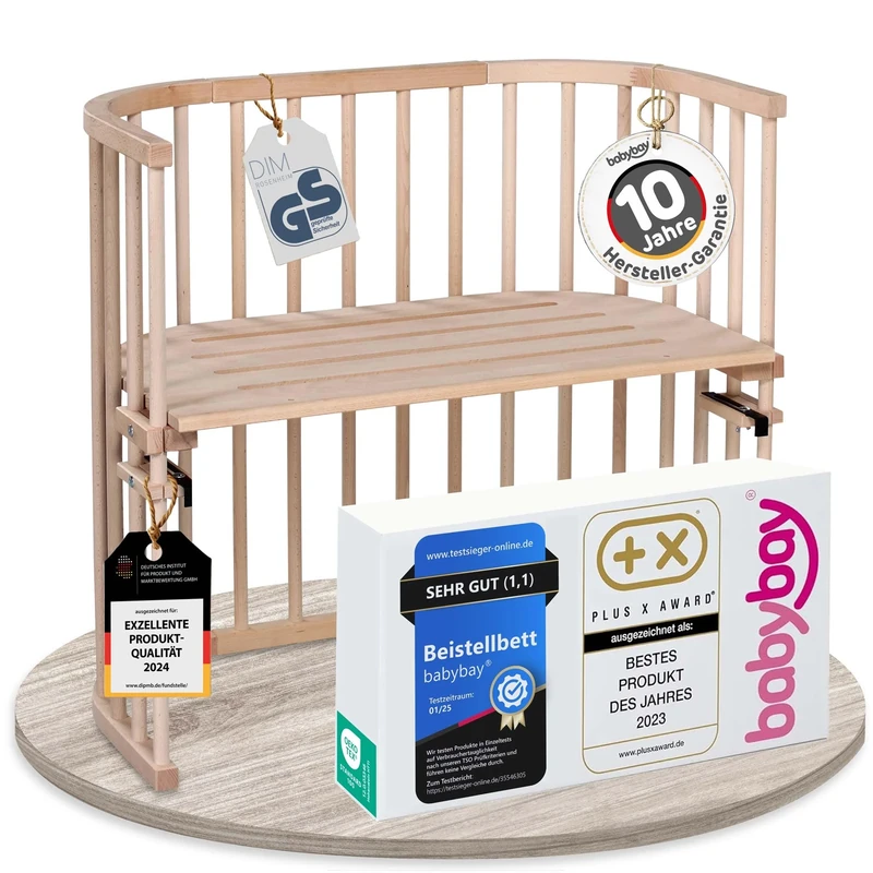 Babybay Original bedside sleeper Cot, Natural Untreated