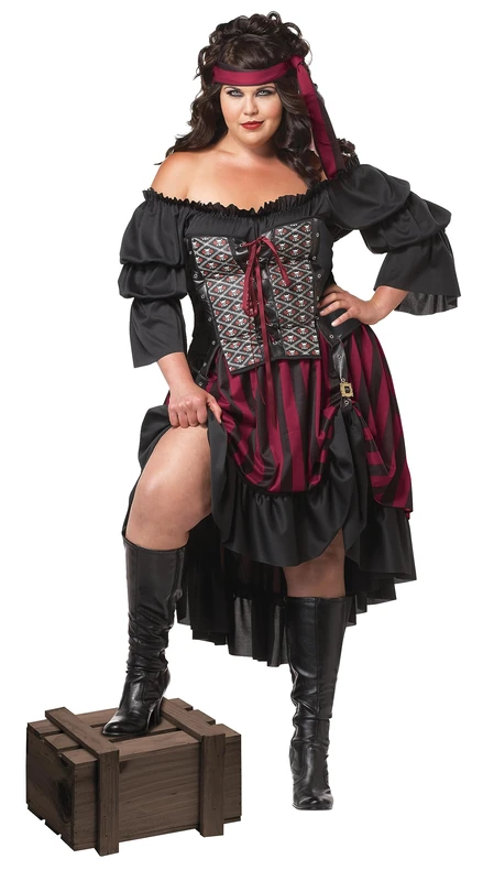 California Costumes 1715 Pirate Wench Adult-Sized Costume, Black, XL