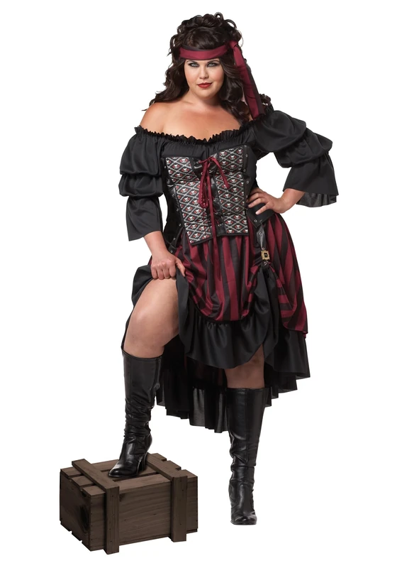 California Costumes 1715 Pirate Wench Adult-Sized Costume, Black, XXL