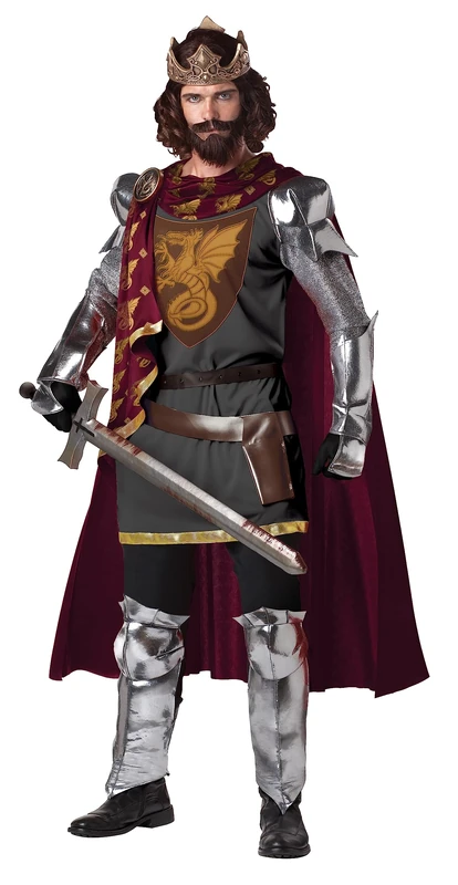 California Costumes 1234 King Arthur Medieval/Renaissance Adult-Sized Costume, Silver, Medium