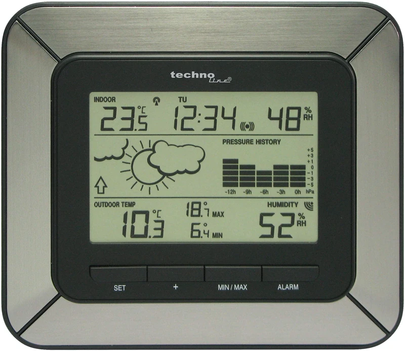 Technoline WS 9273-IT Weather Station - Aluminium/Black