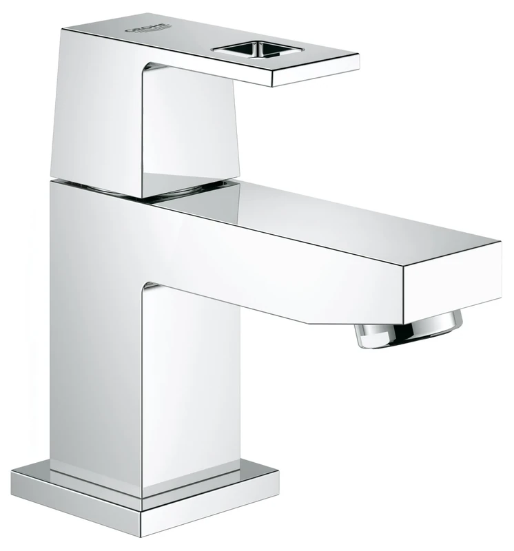 GROHE 23137000 Eurocube Pillar Tap (Smooth Body, Short Spout and Ecojoy)
