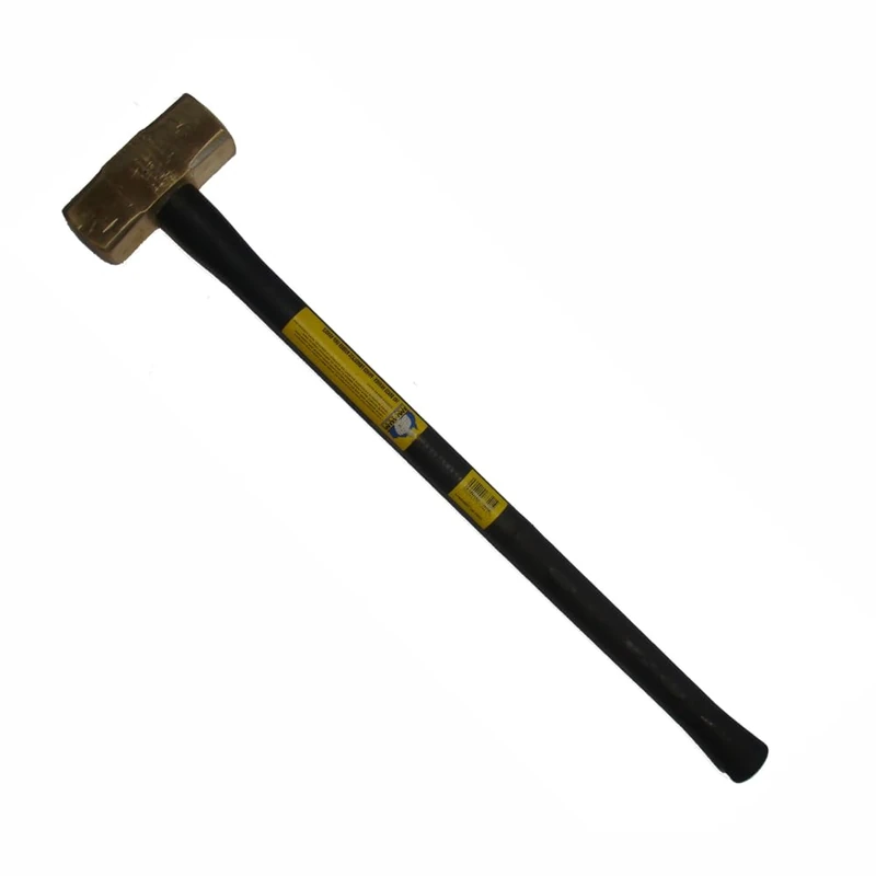 KLEIN TOOLS 7HBRFRH14 Brass Sledge Hammer, Fiberglass Rubber Grip Handle, 14-Pound
