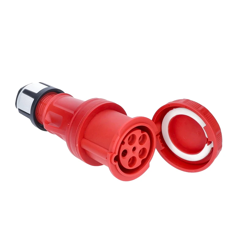 as - Schwabe 61428 MENNEKES CEE Coupling 400 V / 63 A with Screw Connection 400 V Red